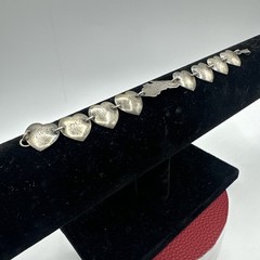 Antique WWII Sweetheart Sterling Silver Bracelet. Tested. 13.4 G.See pics.