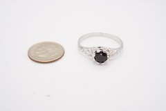Vintage Sterling Silver 925 Black Onyx Ring Size 11.75
