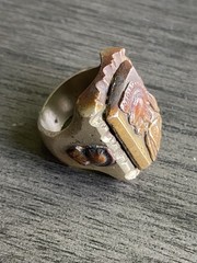 Vintage 1940s Mexican Biker Ring Roman Centurion Trojan Soldier 9.75 Two-Tone