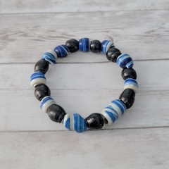 Vintage Bracelet Bangle – Blue, Black, Off-White