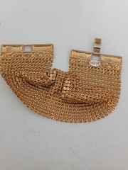 NOIR 1980s Gold Plated Wide Mesh Metal bracelet size 7 (read)