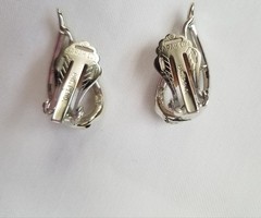 Vintage Sarah Coventry Silver Tone Textured Swirl Clip On Earrings PAT Pend