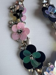 BaubleBar Statement Bib Collar Wildflower Necklace Sequins Jcrew Style H4