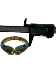 Rare Hattie Carnegie Cobra Enameled Clamper Bracelet