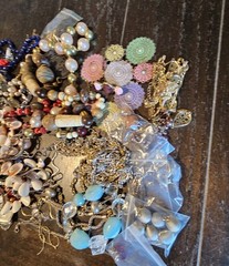 3 Lbs 4oz Unsearched Jewelry Lot VTG & Now Junk & Wear & Resell Craft FUN *Read