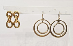 Vintage Gold Tone Pierced Earrings 80’s/90’s Good Quality Lot of 12