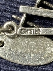 Vintage Jonette Designs Designer Ski Sante Fe Necklace With Skis & Boot Pendant