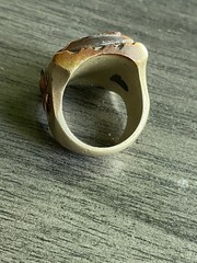 Vintage 1940s Mexican Biker Ring Roman Centurion Trojan Soldier 9.75 Two-Tone