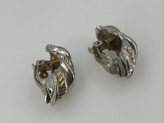 Vintage Gold & Silver Tone Heavy Clip On Earrings