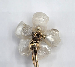 Vintage American Natural Freshwater Pearl and Diamond Brooch 14K