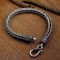 925 Sterling Silver Bracelet Chain Vintage for Men Women Luxury Wedding Jewelry