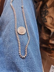 UNMARKED UNTESTED 5mm. MARQUISE 16″ NECKLACE JEWELRY