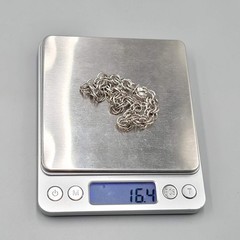 Elco Sterling Silver Double Link Charm Bracelet 7″ Safety Chain 16.4 grams