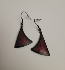 Vintage Sea Gems Celtic Lands Cloisonne Enamel Earrings
