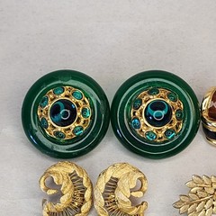 Lot 8 Pair Vintage Clip Earrings All Signed / Marked