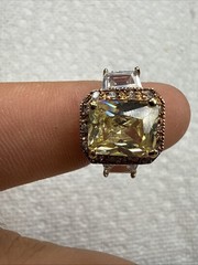 Vintage 925 Sterling Silver Citrine Ring Size 6 – 5.3 Grams