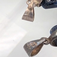 VTG Lapis Lazuli Blue Stone Pendant 925 Sterling Silver Lot 2 Celestial Artisan
