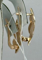 Vintage Original Rose & White Gold Cubic Zirconia Earrings 583 14K 2.47 g.