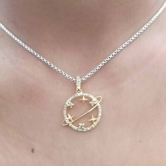 11 ct 1Pc Pave Diamond round Pendant- 925 Sterling Silver -21mmx24mm d9