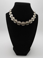 925 Vintage Taxco Abalone Necklace 15.5 Inches Sterling Silver Signed J.C