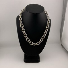 Necklace Chunky Chain 16-18”L 2.2 Ozs Silver/Gold Tone Mixed Modern Urban Glam