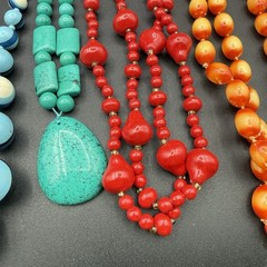 Vintage Necklaces Lot of 9 Beads Plastic Lucite Costume Jewelry