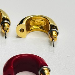 Vintage KJL by Kenneth Jay Lane half hoop Lucite earrings signed – 8 pair