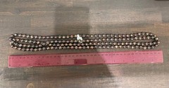 Multi-strand chocolate real brown pearl long necklace