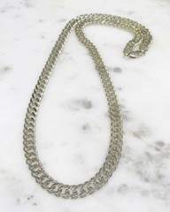 Sterling Silver Curb Link Chain / Necklace ~ 24″ ~ 57.3grams ~ 1-E126