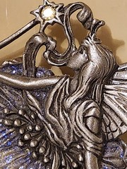 Vintage JJ Fairy Brooch Large Enamel Wings Magic Wand Fantasy Pin