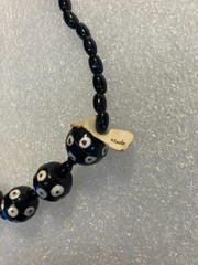 Vintage Czech Glass Polka Dot Bead Necklace