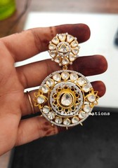 Natural Rosecut Diamond , Monzonite Polki & 925 Sterling Silver Pendant Jewelry