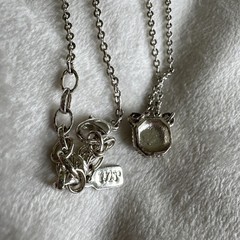 Vintage 1928 Brand Jewelry Crystal Octagon Silvertone Necklace 18”