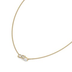 Elegant Infinity Heart Necklace 14K Yellow Gold Over 2.0 Ct Simulated Diamond