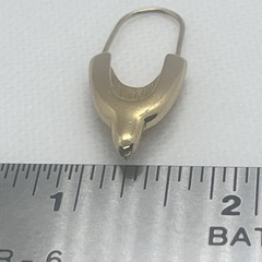 VTG Monet Charm Holder Wishbone Pendant Gold Tone 1.5”x 5/8”A