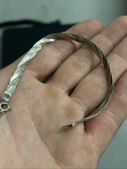 Vintage Italy 925 Sterling Silver Herringbone Bracelet 7 Inch 5 Grams