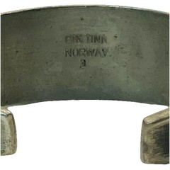 Eik Tinn Pewter Norway Cuff Bracelet Viking Modernist Scandanavian Vintage