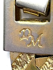 David Monn Gold Tone Nugget Bracelet 1990’s 7.5”