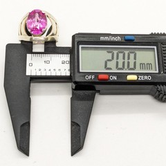 Vintage Luxury Soviet RING Silver⭐️875 with Big Bright Ruby -10.5US (20mm) | #77