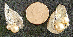 Clip-On Earrings Lot of 3- Includes one pair Sarah Coventry 1964 Silver Splendor