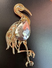 Multicolor Enamel Color Flamingo Brooch