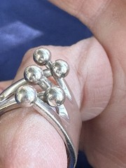 A.G. Ecker Anna Greta Sterling Silver Jester Crown Ring Norway 1960s-70s Vtg