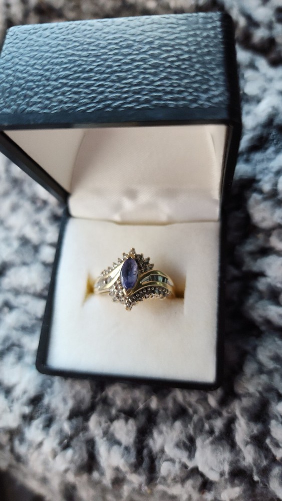 Vintage 14K Gold Tanzanite And Diamond Ring Appraised At $1,300 Asking $900.
