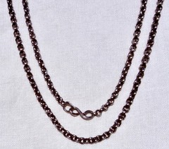 Antique Victorian Sterling Silver ROLO or BELCHER Necklace Chain ~ 29 1/2″