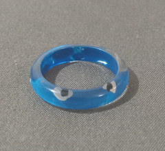 Vintage Hand Painted Lucite Resin Acrylic Ring – Size 7.5 – One of A Kind