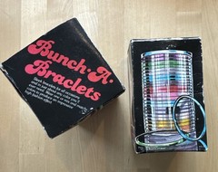 Bunch A Braclets Lot Of 2 Plastic Bangle Bracelets Various Colors 48 New 1985