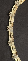 Trifari Rhinestone Necklace Goldtone