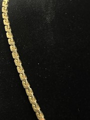 Monet Gold Tone S Link Chain Necklace 15 Inch Flat Wave Choker Vintage