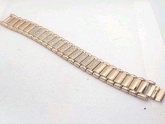 Vintage Rose Gold Rhinestones Chanky Braslet 8.5in