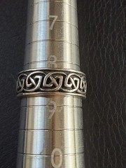NEW Vintage Celtic Knotwork Sterling Silver Band 925 Ring size 8.5